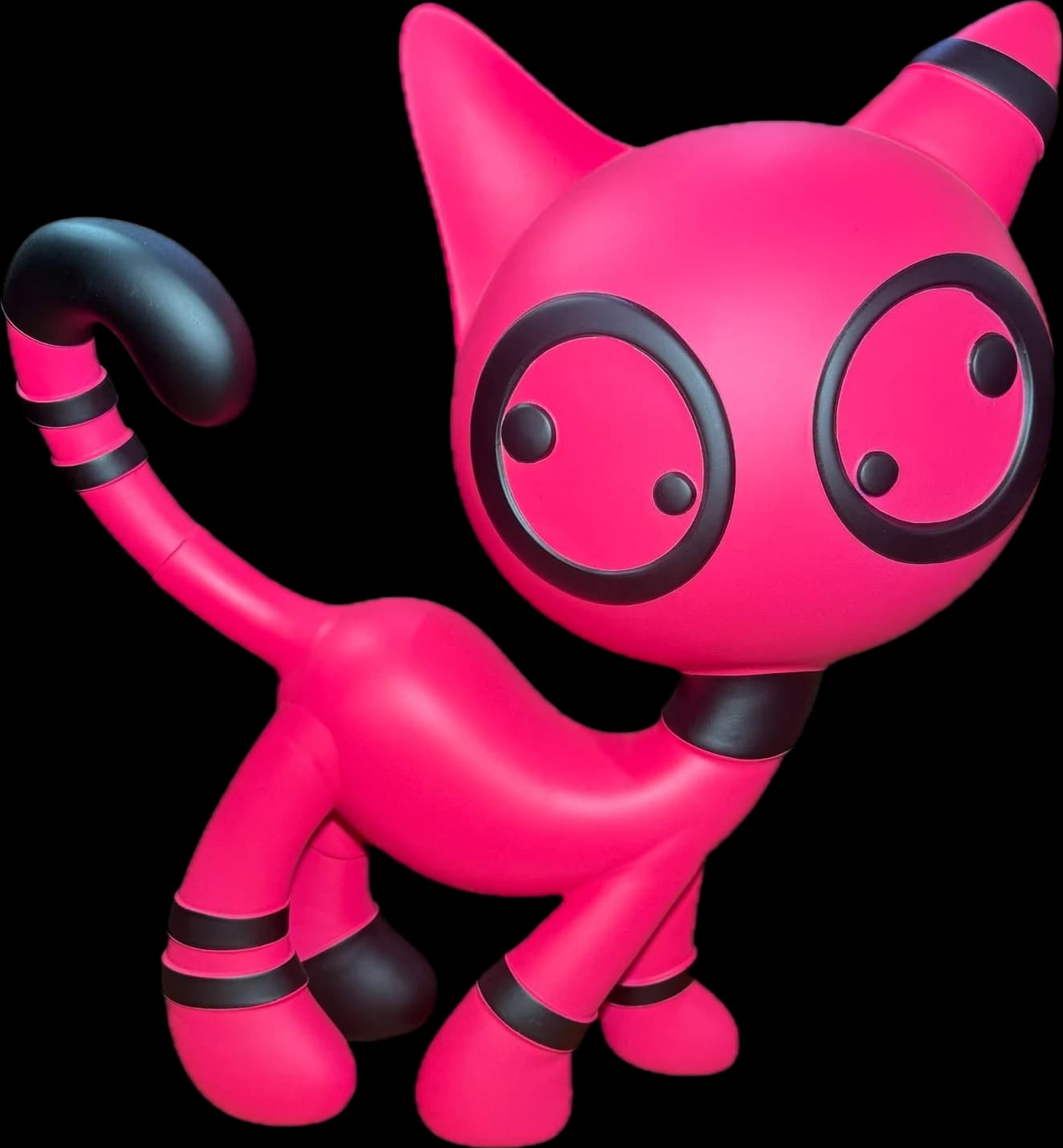 Chic Pink Meow — a hot-pink Cat Zyon sculpture