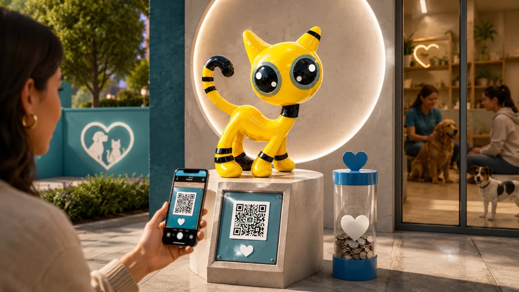 How Cat Zyon's QR-code support model is intended to work